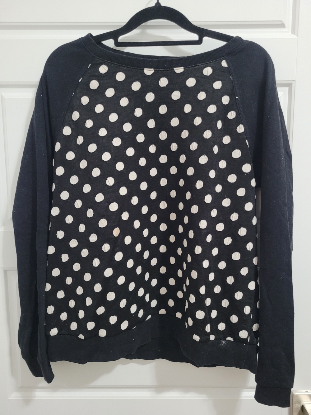 Forever 21 Black and White Polka Dot Crewneck Sweater